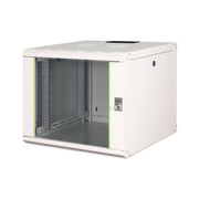 DIGITUS - Netzwerk-/Serverschrank Wandschrank mit Glastür DN-19 09U-6/6 RAL7035 HE 9