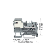 WAGO - Neutralleitertrenn-Reihenklemme Potentialausgleichsklemme 2002-7111 1-Leiter, TS 35 − 50 Stück