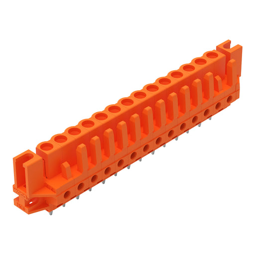 WAGO - Leiterplattensteckverbinder THT-Federleiste gerade 232-174/047-000 Maß 5,08mm,orange − 25 Stück