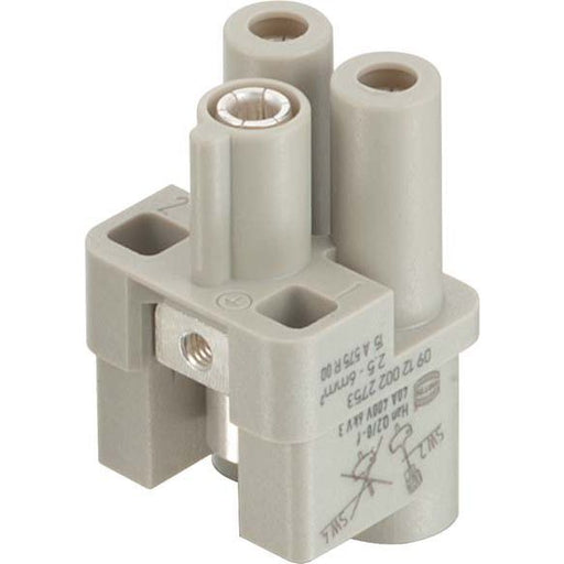 Harting - Kontakteinsatz für Rechtecksteckverbinder Buchseneinsatz 09120022753 Han Q 2/0 2,5-6 qmm