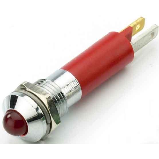 Eao - Leuchtmelder, Komplettgerät LED-Leuchtmelder 17-040350 rot 24VDC verchromt