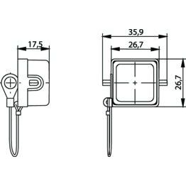Telegärtner - Staubschutz für Steckverbindungen STX V5 Flanschschutzkappe 100022775 Metall