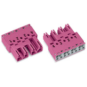 WAGO - Steckverbinder für steckbare Gebäudeinstallation Stecker 4-polig 770-294 Kod. B,pink − 50 Stück