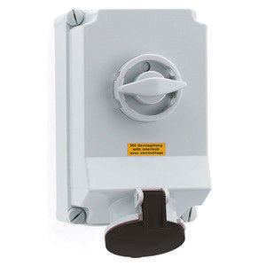 Bals Elektrotech - CEE-Steckdose abschaltbar, abgesichert (IEC 60309) Wandsteckdose abschaltbar 16827 verriegelt 63A 4p 5