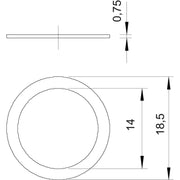 OBO Bettermann - Dichtring, flach Druckring 107 D PG13.5 GTP Stahl,gal.vz − 100 Stück