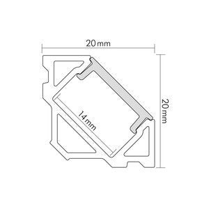 Nobile - Zubehör/Ersatzteile für Lichtschlauch/-band Alu Eck-Profil 2m 5011147809 Abdeckung transp