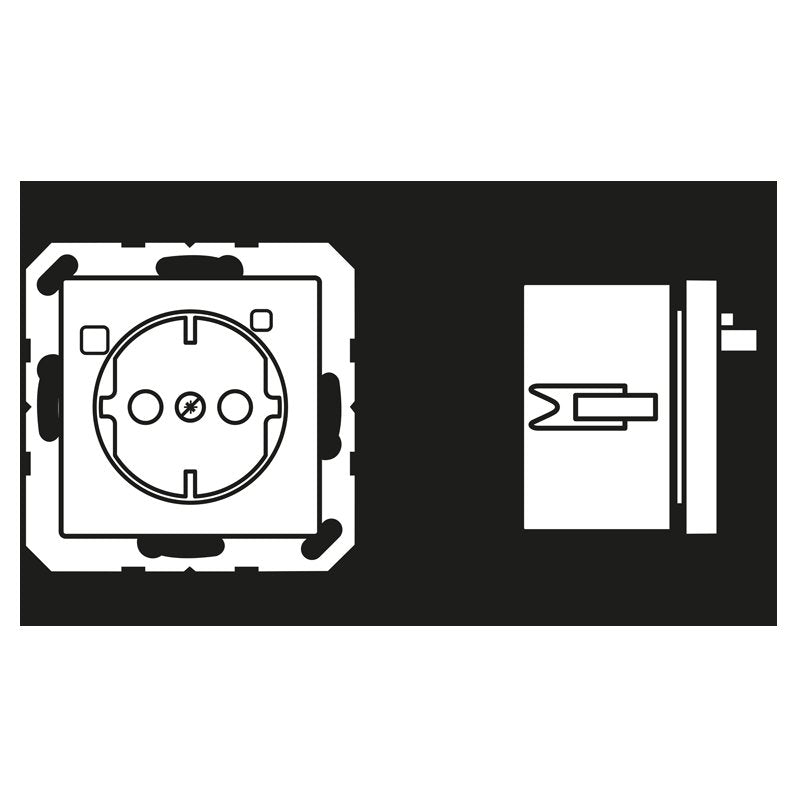Jung - Steckdose FI-SCHUKO-Steckdose A 5520.30 SW 16A 250V 30mA