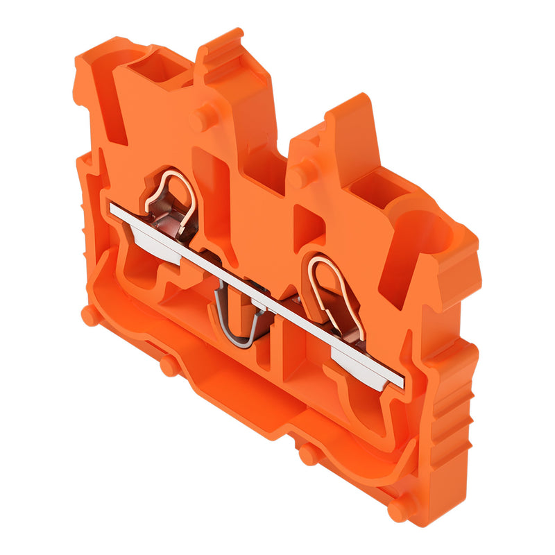 WAGO - Ein- und mehrpolige Klemmenleiste 2-LeiterMini-Durchgangskl. 2050-302 1 mm²,orange − 100 Stück