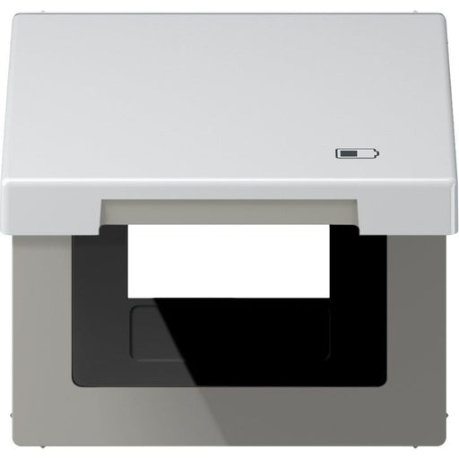 Jung - Abdeckrahmen Klappdeckel AL 2990 KL USB Symbol USB-Ladegerät