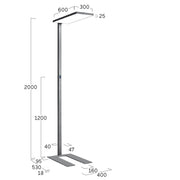 Lightnet - Stehleuchte LED-Stehleuchte CF2ABM-835M-L600-U-A 3500K, schwarz