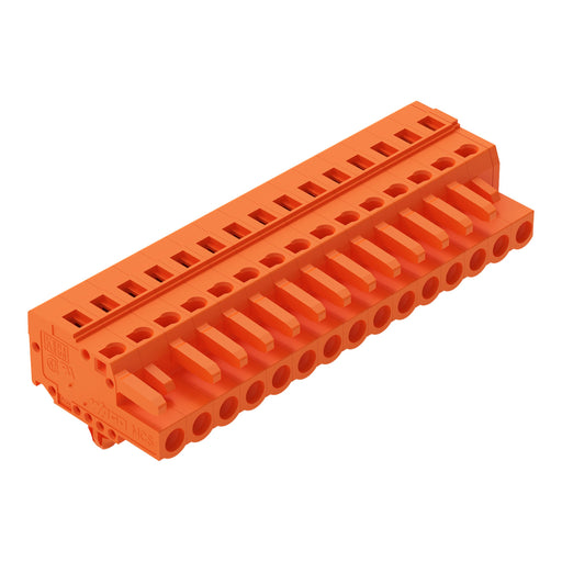 WAGO - Kabelsteckverbinder für Leiterplattensteckverbinder 1-Leiter-Federleiste 231-315/008-000 CAGECLAMP,2,5mm²,or − 25 Stück
