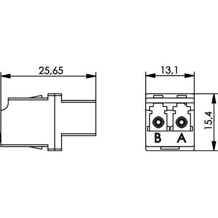 Telegärtner - LWL-Kupplung LC-Duplex Kupplung 100007179 MM/SM Keramik grün