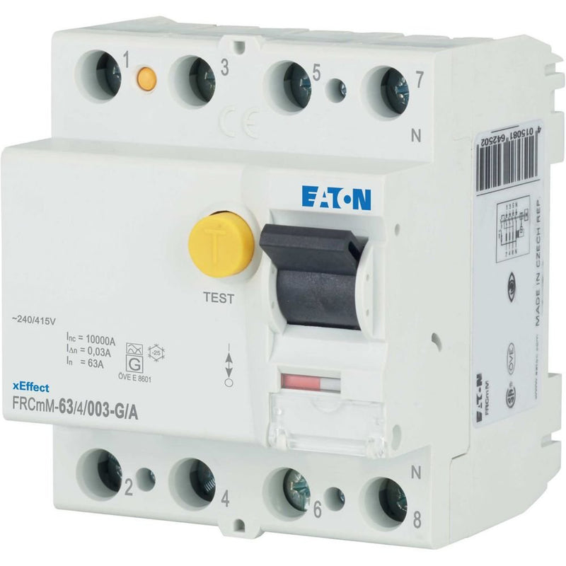 Eaton - Fehlerstrom-Schutzschalter FI-Schalter FRCMM-63/4/003-G/A 63A 30mA 4polig