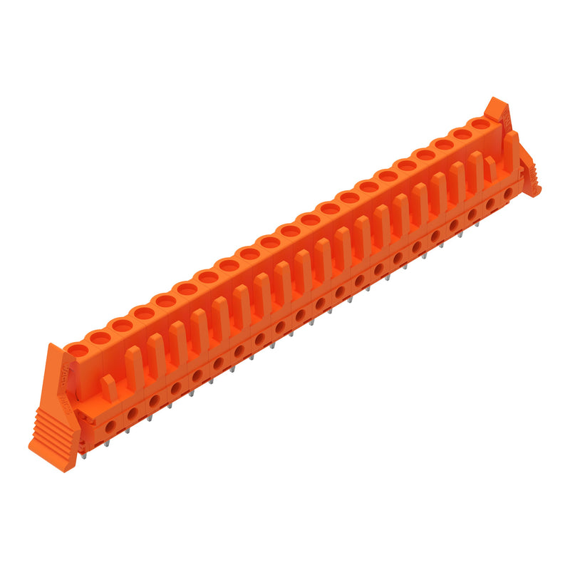 WAGO - Leiterplattensteckverbinder THT-Federleiste gerade 232-181/039-000 Maß 5,08mm,orange − 10 Stück