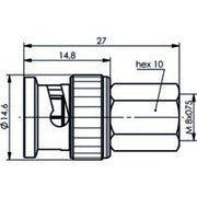 Telegärtner - Koax-Kupplung Adapter BNC-FME (M-M) 100023636 − 5 Stück