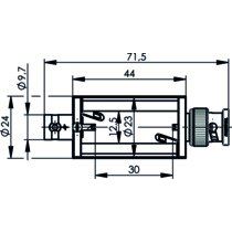 Telegärtner - Koax-Kupplung Adapterbox 100027893 BNC-BNC (M-F) 50 Ohm