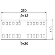 OBO Bettermann - Verbinder für Kabeltragsystem Längsverbinder LVG 110 FT 114x250 − 10 Stück