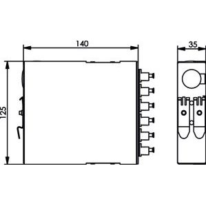 Telegärtner - Patchpanel LWL TS-Verteiler 6xLC-D MM 100022800 Metallhülse
