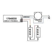 Brumberg Leuchten - LED-Betriebsgerät LED-Konverter Phasenabsch. 17648020 350mA 0,7-17W