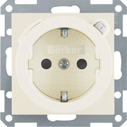 Berker - Steckdose SCHUKO-Steckdose ws/gl 47088982 m.FI-Schutzschalt