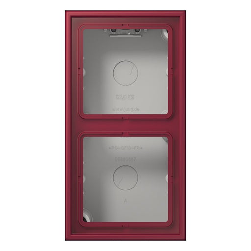 Jung - Aufputzgehäuse für Unterputzgerät Aufputz-Kappe 2fach LC 582 A 255 le rubis (4320M)
