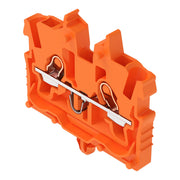 WAGO - Ein- und mehrpolige Klemmenleiste 2-LeiterMini-Durchgangskl. 2050-312 1 mm²,orange − 100 Stück