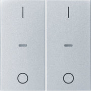 Berker - Abdeckung/Bedienelement für Installationsschalterprogramme Abdeckung Tastsensor-Modul 80962383 2-fach alu