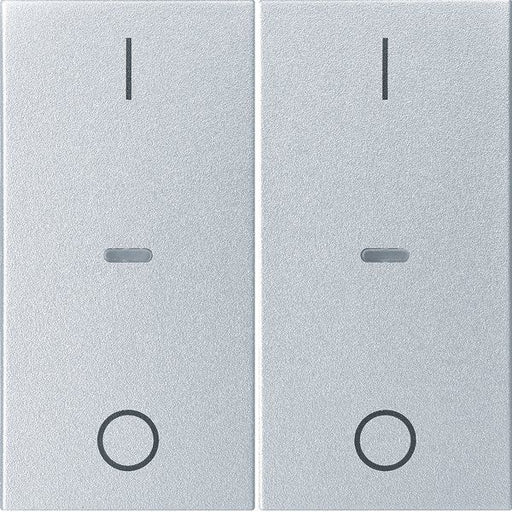 Berker - Abdeckung/Bedienelement für Installationsschalterprogramme Abdeckung Tastsensor-Modul 80962383 2-fach alu