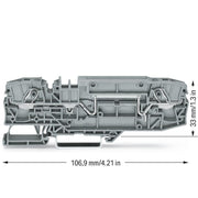 WAGO - Durchgangs-Reihenklemme 2-Leiter-Durchgangsklemme 2006-8601 6mm² − 12 Stück