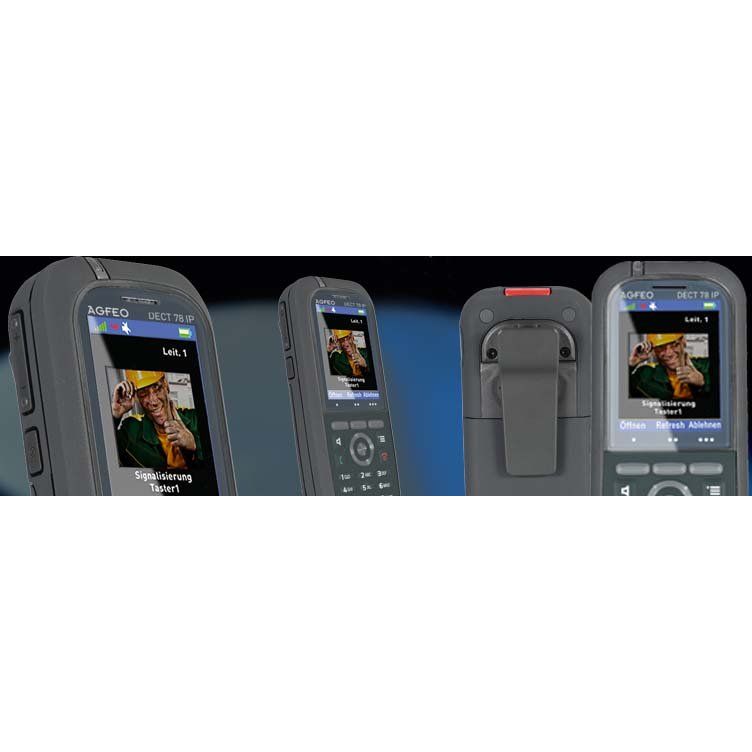 Agfeo - Schnurloses Telefon DECT-IP-Telefon DECT 78 IP gr 2" Farbdisplay IP65