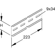 Rico - Verbinder für Kabeltragsystem Winkelverbinder 161E11-B f. Pritsche 60mm − 10 Stück