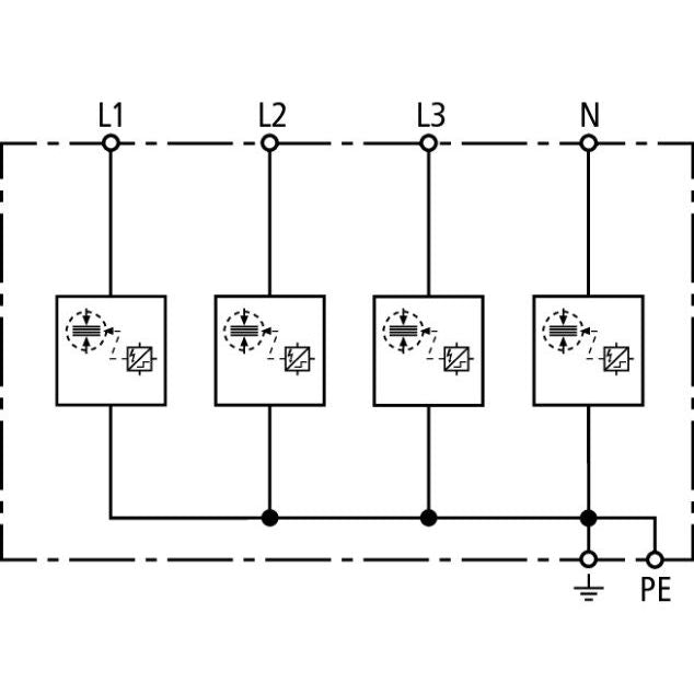DEHN - Kombi-Ableiter für Energietechnik Kombi-Ableiter DSH TNS 255 TN-S-Systeme