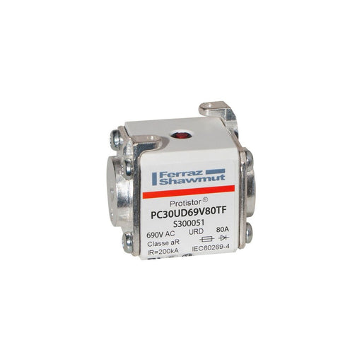 Mersen - HRC-Sicherung Sicherungseinsatz HL PC30UD69V80TF Gr.30 aR 80A/690V SB − 3 Stück