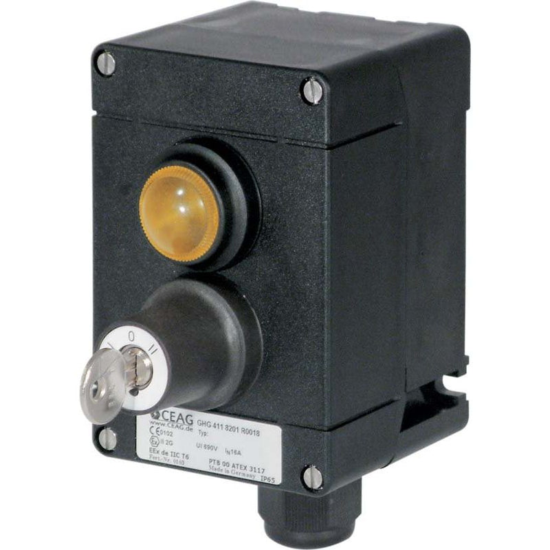 Ceag Sicherheitst - Drucktaster, Komplettgerät Drucktaster GHG4118201R0049 1S/1Ö 1LED 20-250V