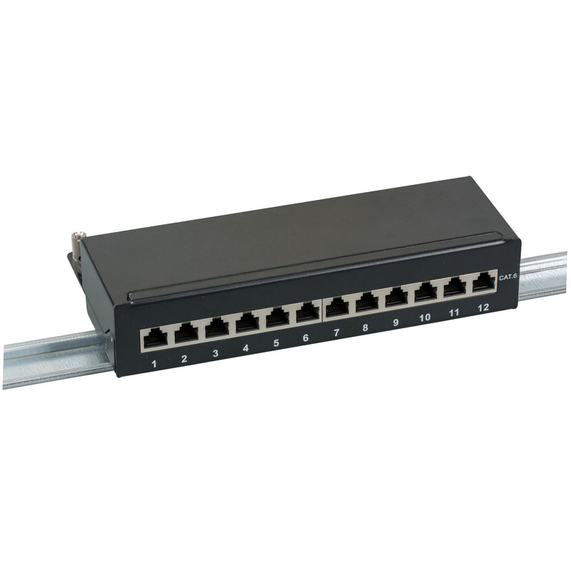 EFB-Elektronik - Patchpanel Kupfer Mini-Patchpanel 37736.12 12xRJ45, grau