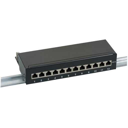 EFB-Elektronik - Patchpanel Kupfer Mini-Patchpanel 37736.12 12xRJ45, grau