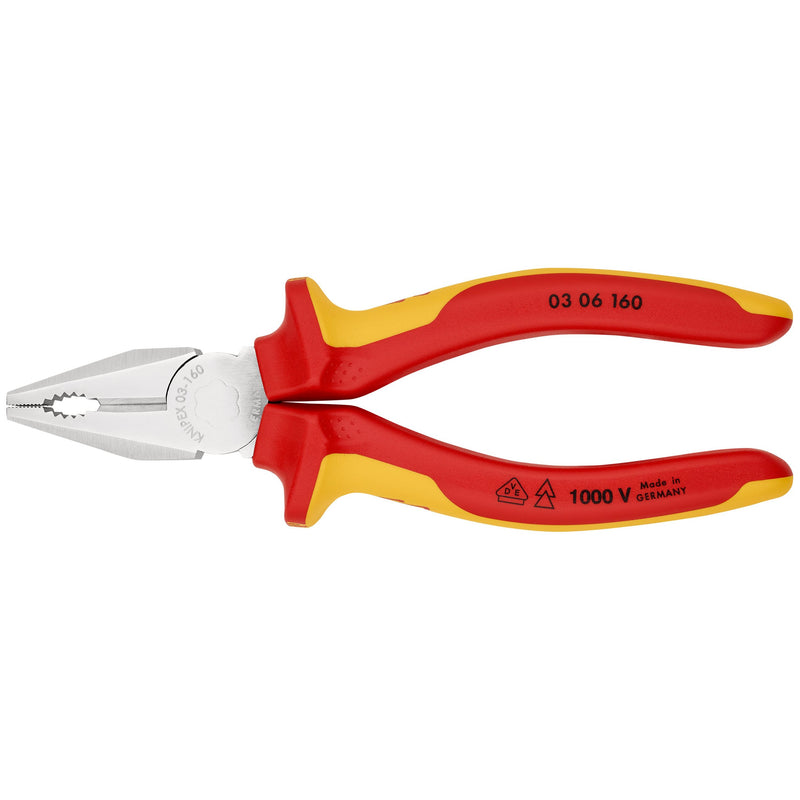 Knipex - Kombizange 03 06 160 SB verchromt, 160mm