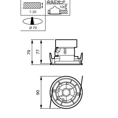 Philips Lighting - Downlight/Strahler/Flutlicht LED-Strahler RS320B 17S #58988900 4000K
